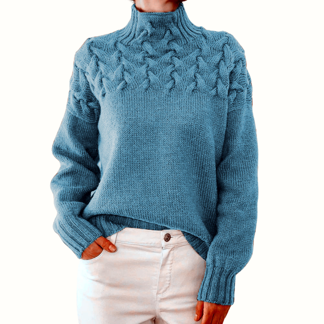 Léa – Pull col roulé en tricot élégant