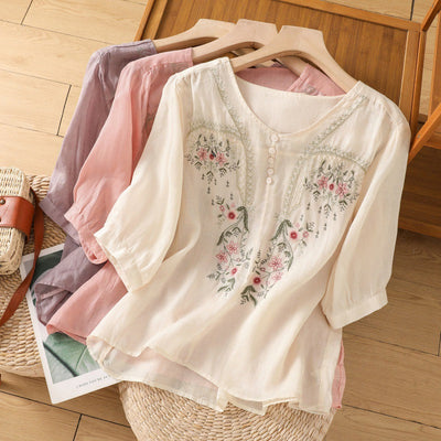 Tamsina – Blouse Relaxed Brodée