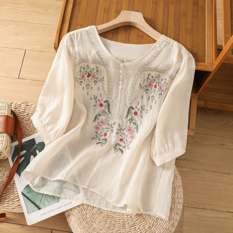 Tamsina – Blouse Relaxed Brodée