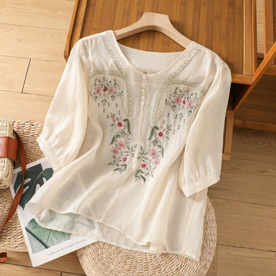 Tamsina – Blouse Relaxed Brodée