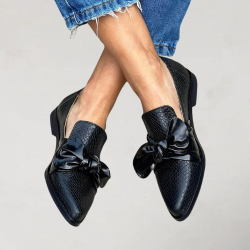 Carine | Mocassins élégants imprimé effet peau de serpent