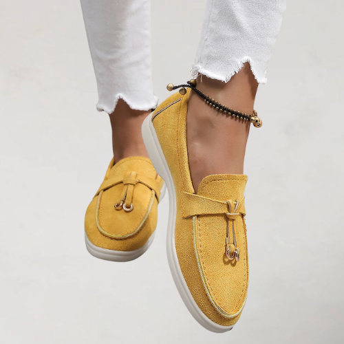 Saskia | Mocassins élégants à surpiqûres nouées