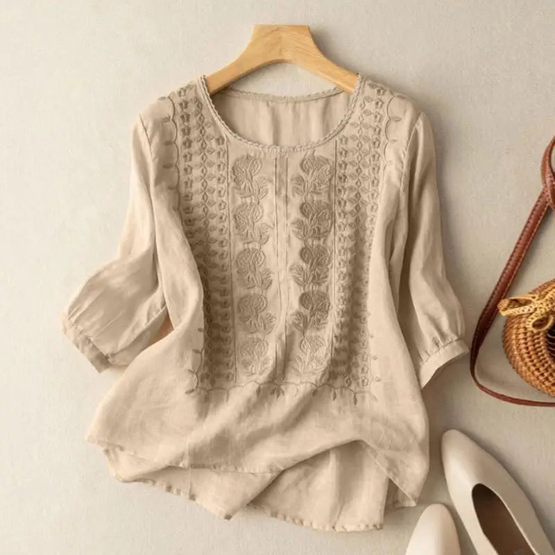 Aurora – Blouse Relaxed Brodée