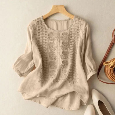 Aurora – Blouse Relaxed Brodée