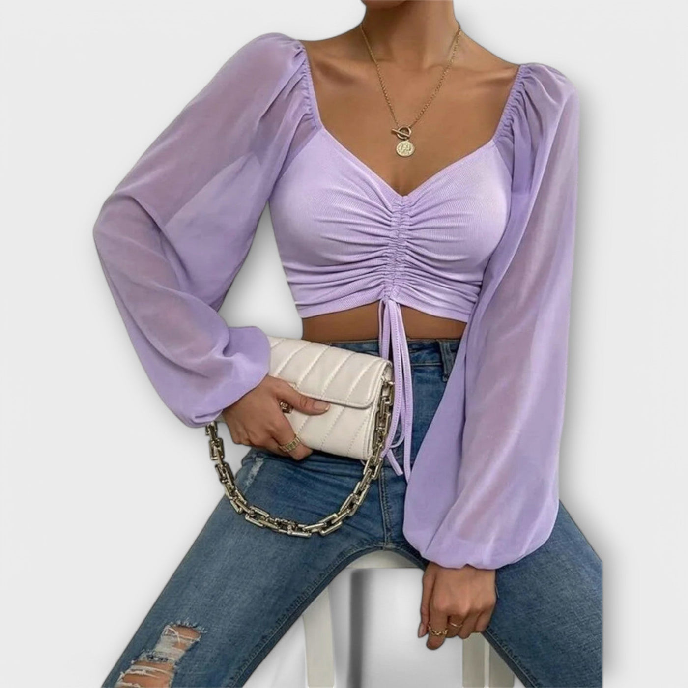 Jacqueline – Blouse de Soirée Polyvalente