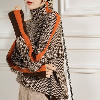 Élise – Pull en chevrons raffiné