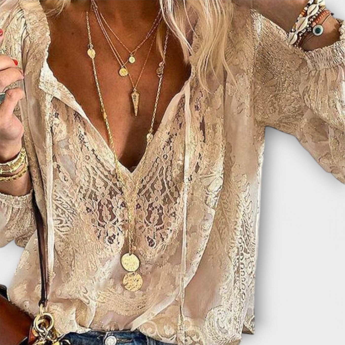 Adelina - Blouse en Dentelle Élégante