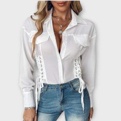 Natalie – Blouse Polo à Manches Longues pour le Printemps