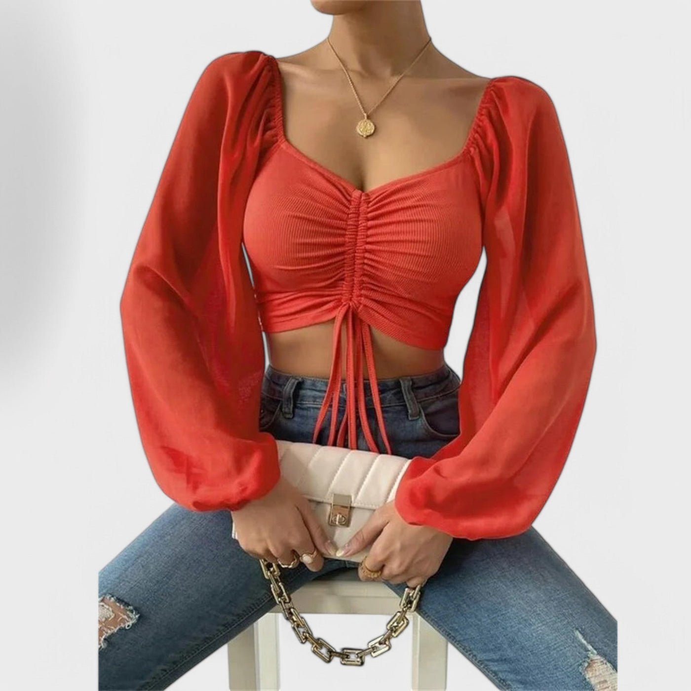 Jacqueline – Blouse de Soirée Polyvalente