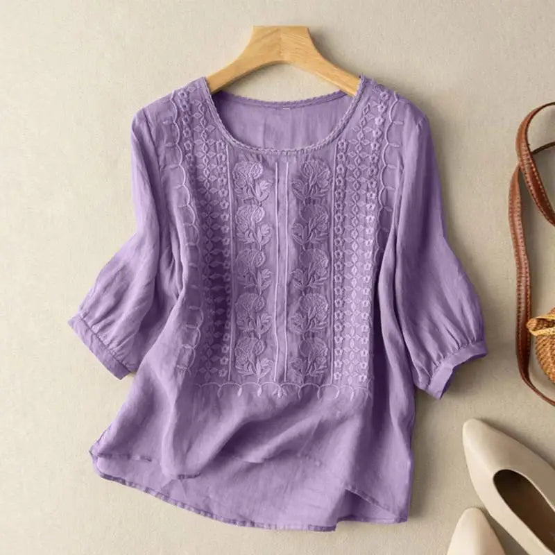 Aurora – Blouse Relaxed Brodée