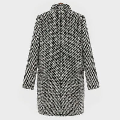 Laurette™ | MANTEAU LONG À CARREAUX