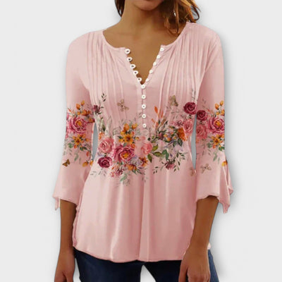 Juliane - Blouse à col en V avec manches