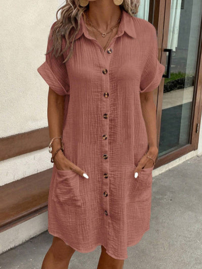 Dunya - Élégante Robe Polo Ceinturée