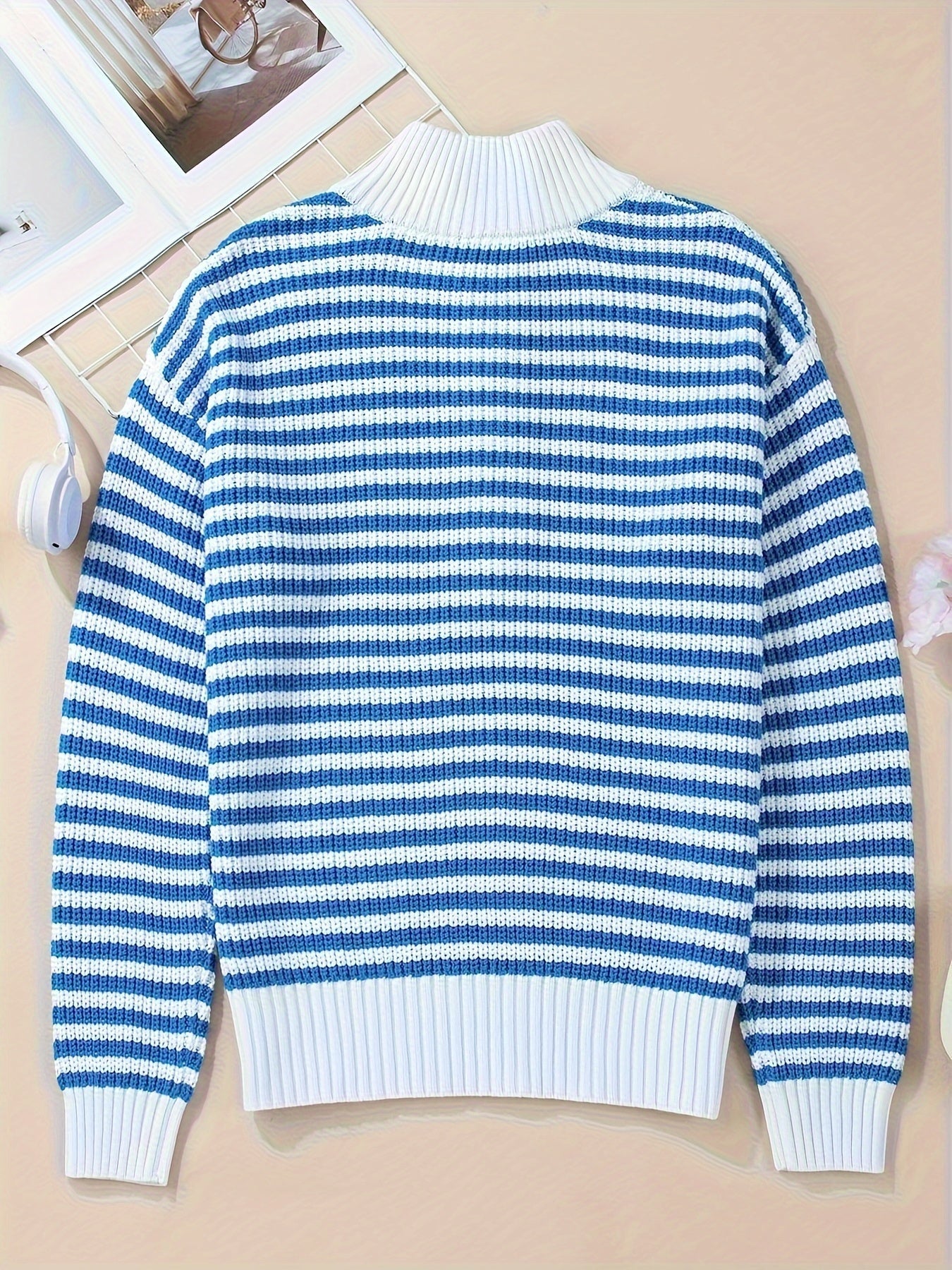 Celia | Pull Zippé Rayé