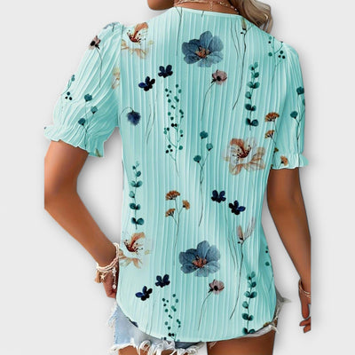 Emily – Blouse V-Cou Élégante