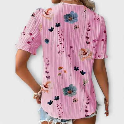 Emily – Blouse V-Cou Élégante