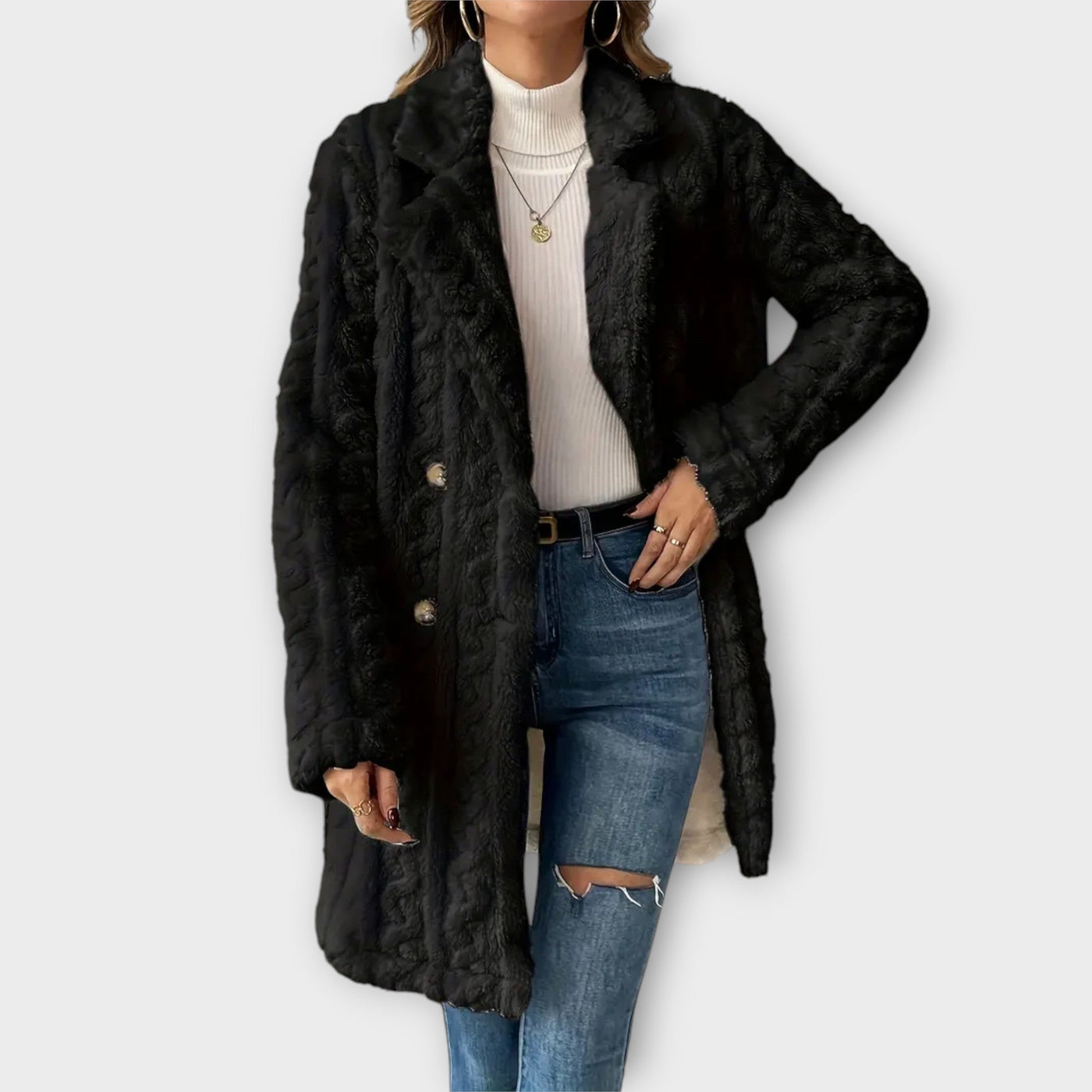 Élodie – Manteau teddy élégant et douillet