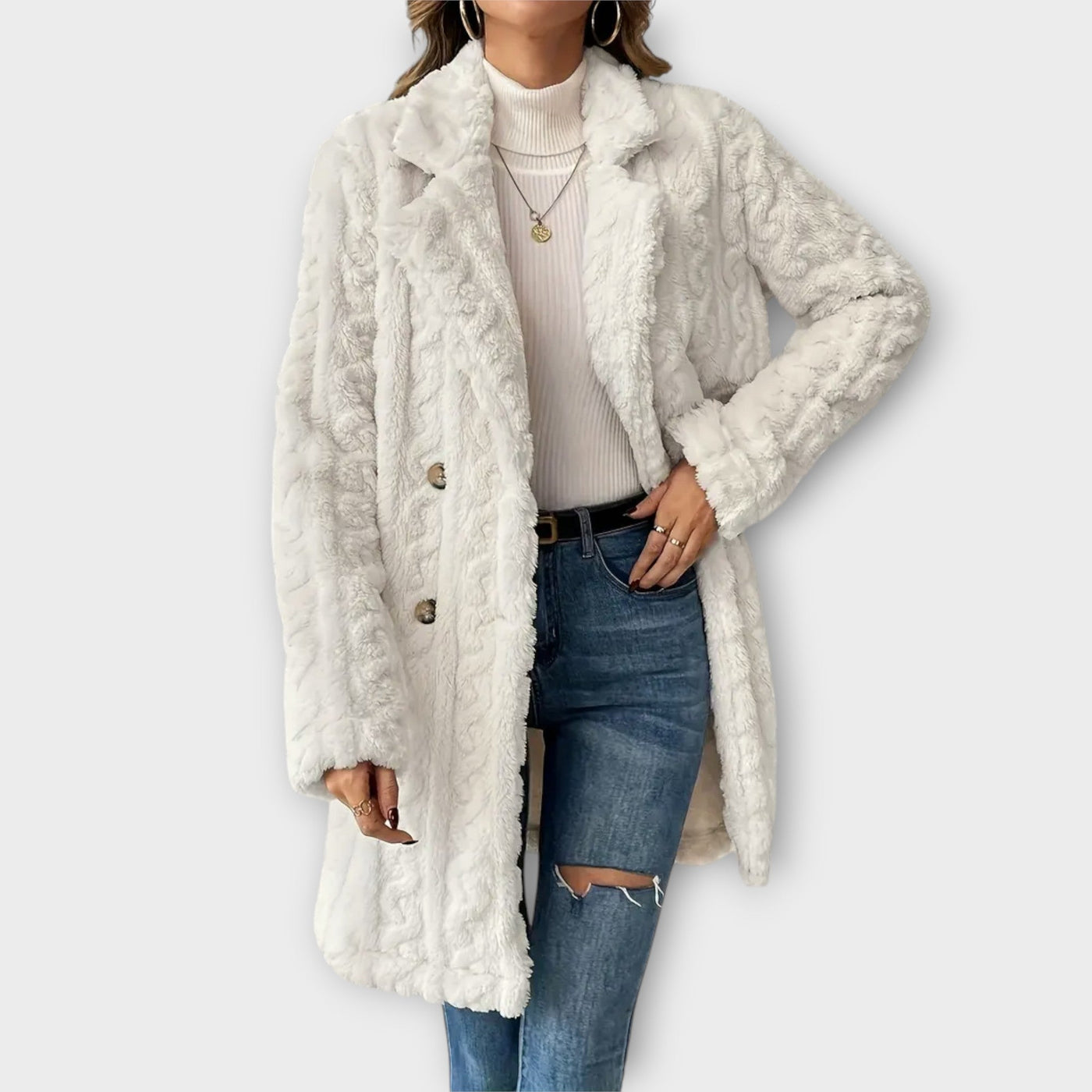 Élodie – Manteau teddy élégant et douillet