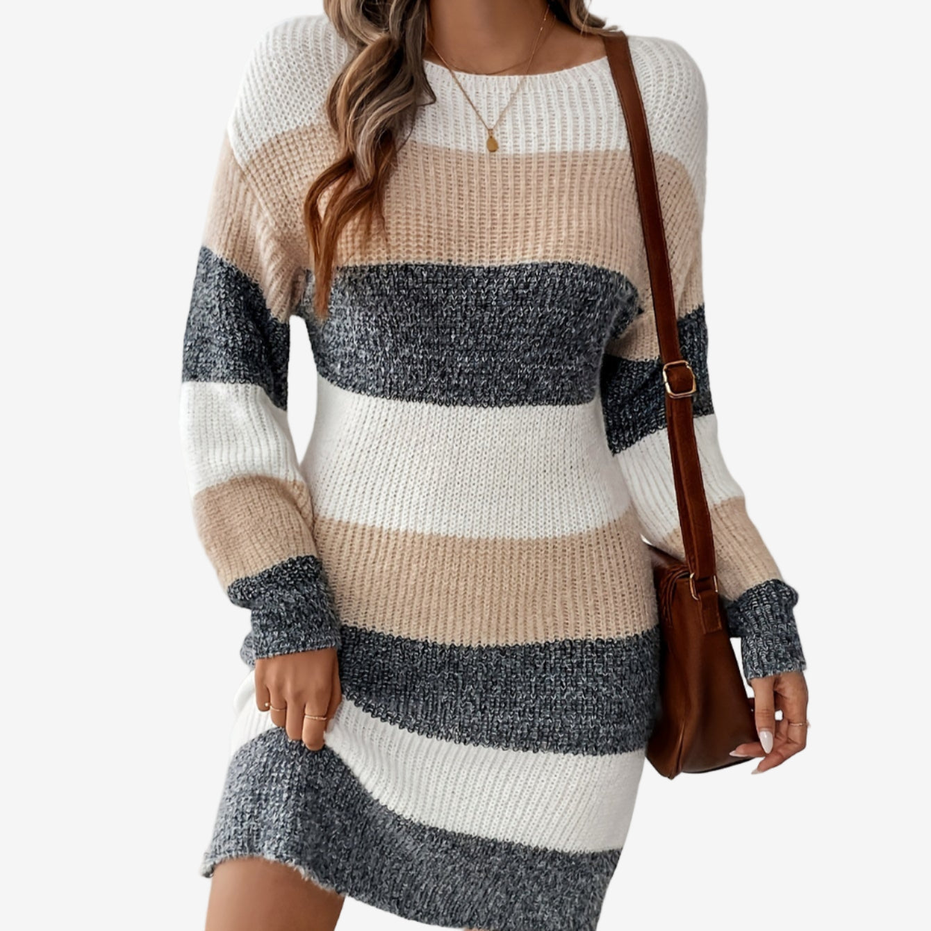 Elestte™ Striped Pull-Over Robe