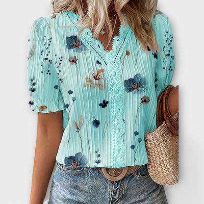 Emily – Blouse V-Cou Élégante