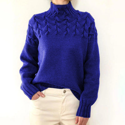 Léa – Pull col roulé en tricot élégant