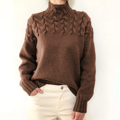 Léa – Pull col roulé en tricot élégant