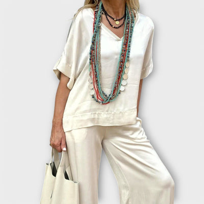 Blouse et Pantalon Complets Hazel Élégance Élyséenne