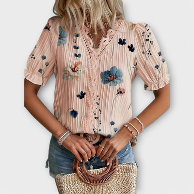 Emily – Blouse V-Cou Élégante