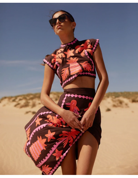 Katia - Ensemble imprimé Top et Jupe