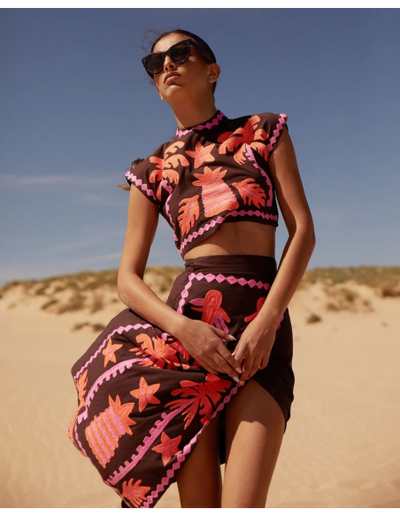 Katia - Ensemble imprimé Top et Jupe