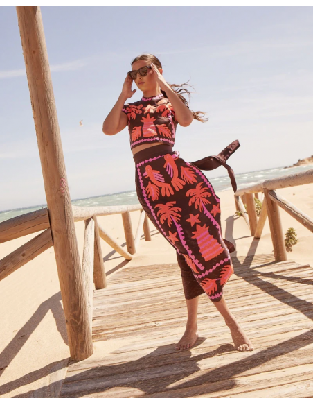 Katia - Ensemble imprimé Top et Jupe