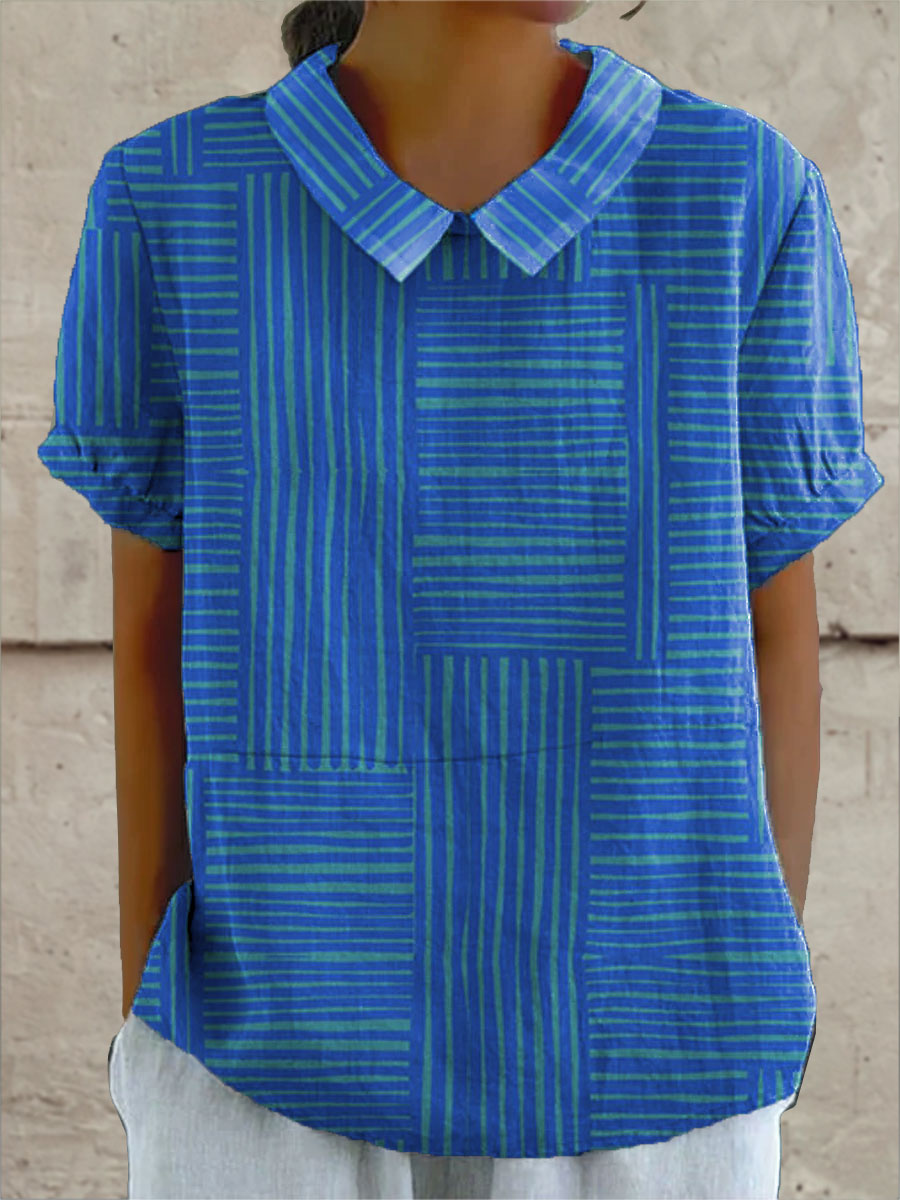 Maya | Chemise Géométrique Rayée