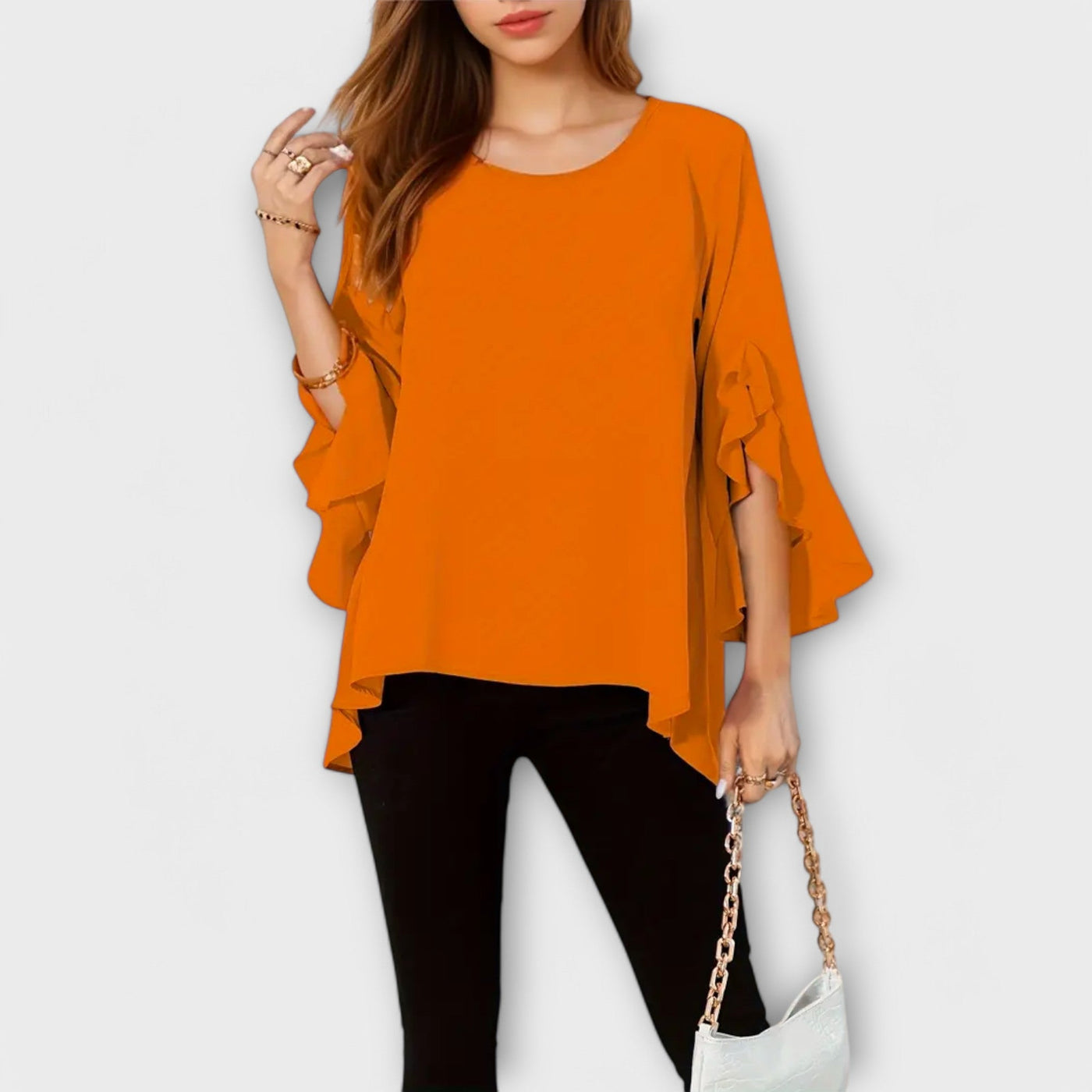 Aria – La Blouse Parfaite de Printemps avec Col Rond