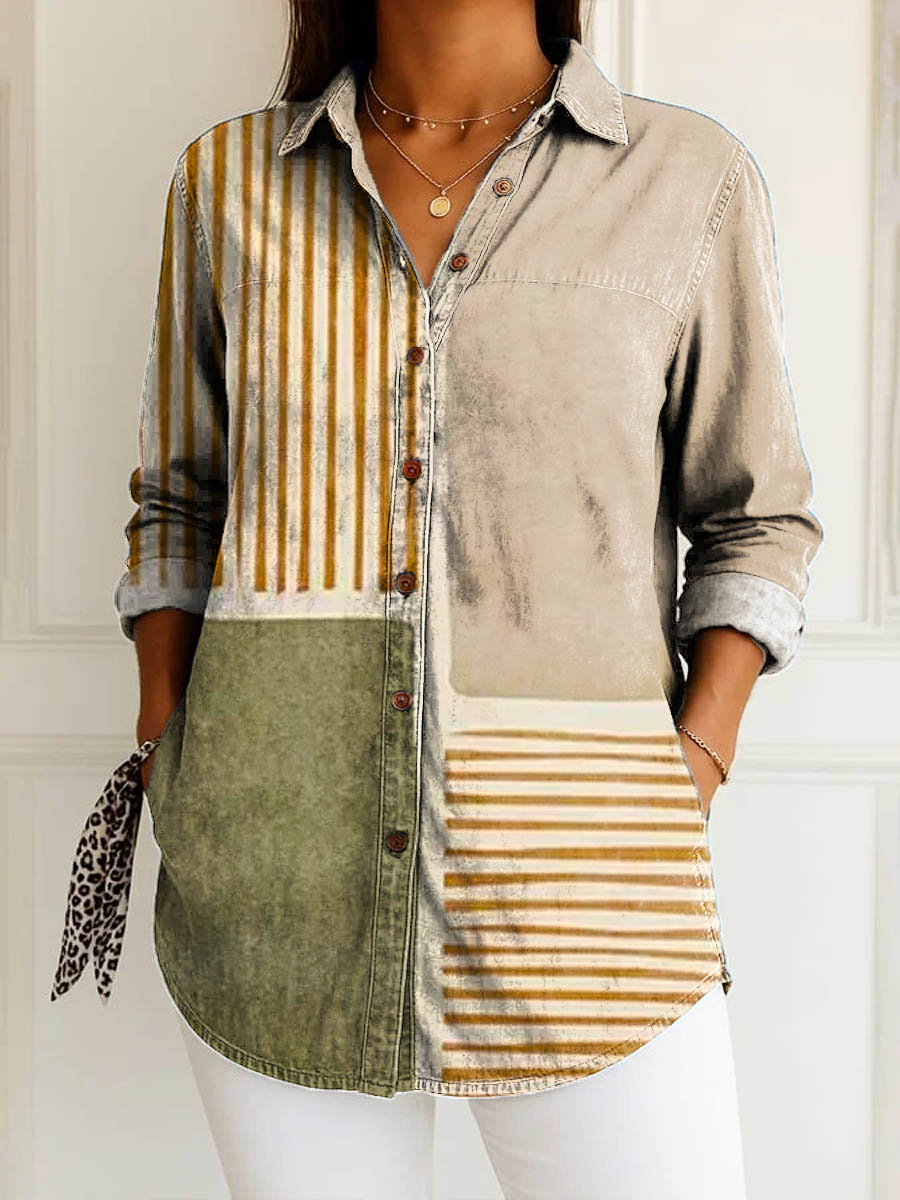 Malou | Chemise Contrastée Earthline