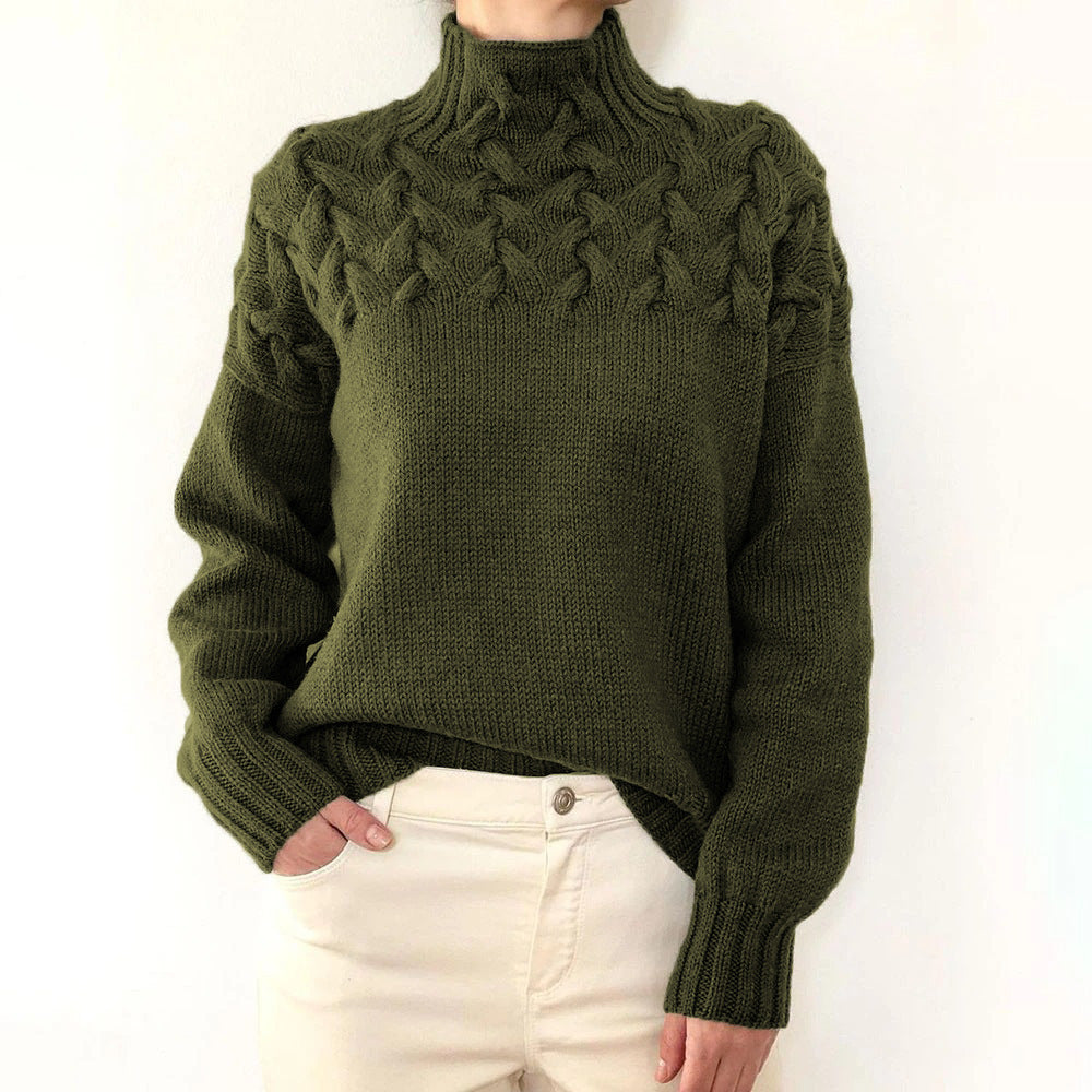 Léa – Pull col roulé en tricot élégant