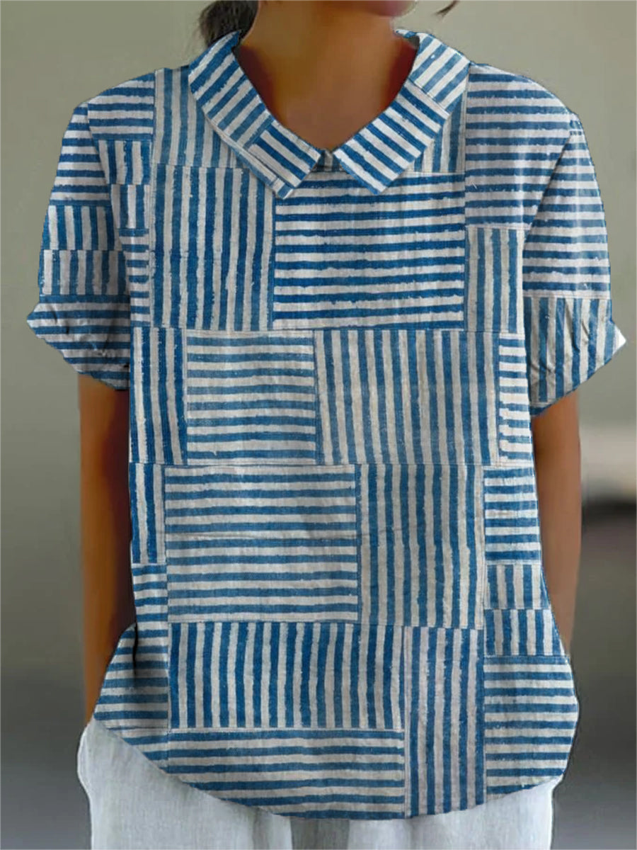 Amelia | Chemise Patchwork Rayée