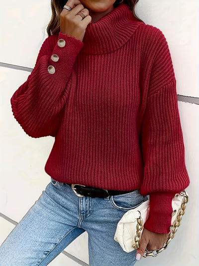 Juliette – Pull col roulé d'automne élégant