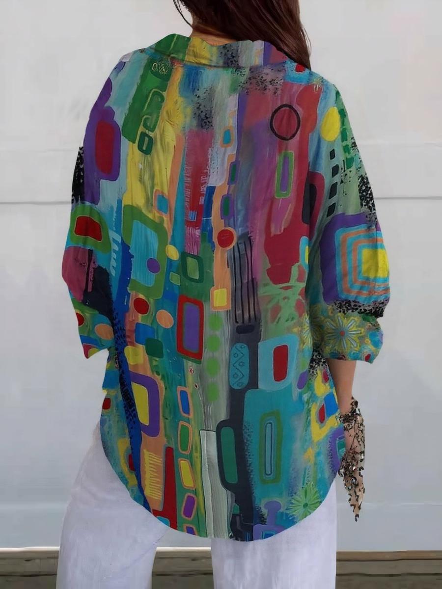 Freja | Chemise Abstract Colorflow