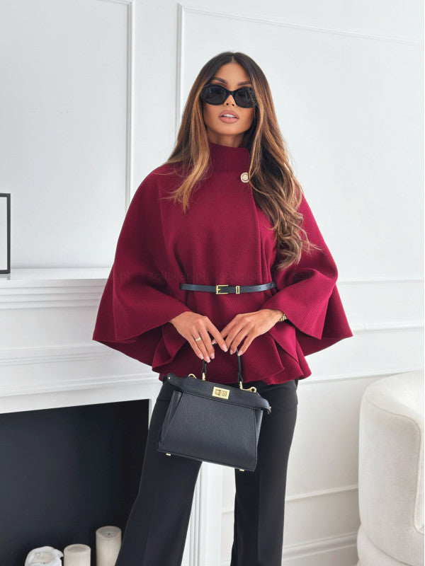 Lea – Veste chic à manches papillon avec ceinture