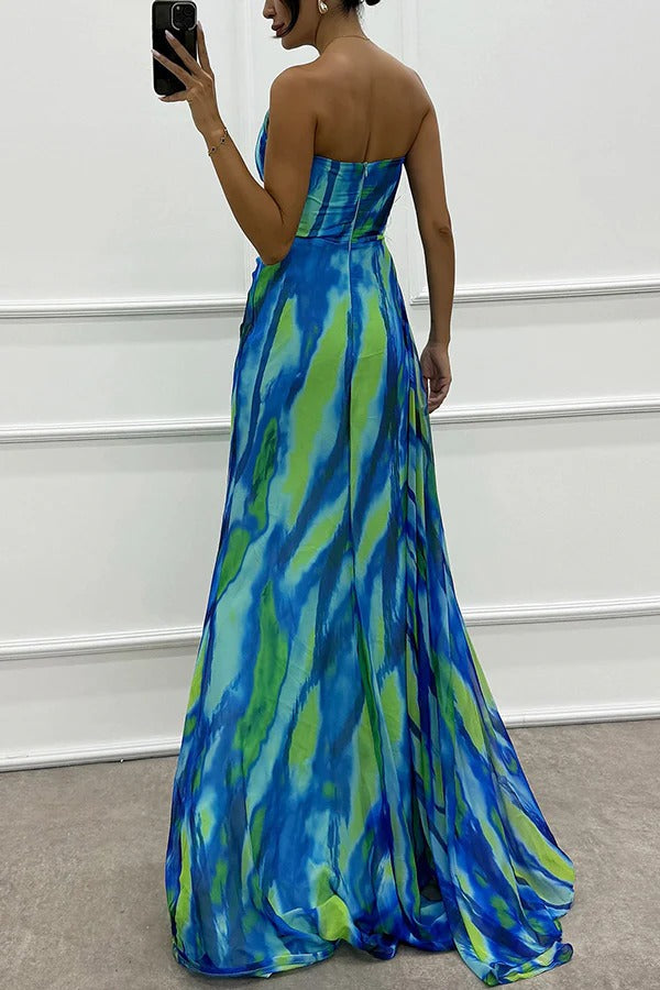 Noemi™ | Robe maxi asymétrique éclatante