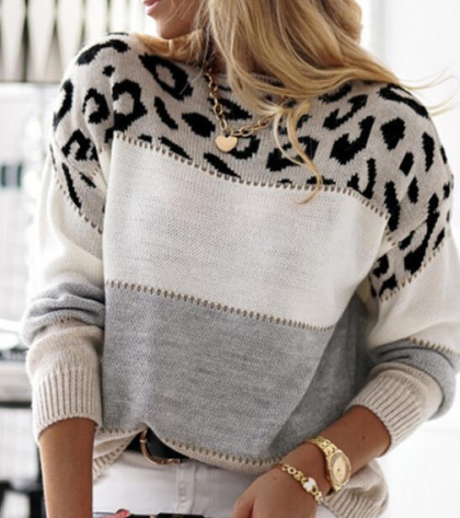 Lela | Pull avec Imprimé Léopard